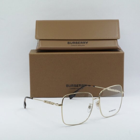 Final Price! Burberry BE1378D 1109 Light Gold Eyeglasses 57mm - Picture 1 of 9